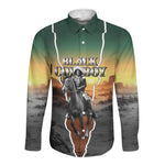 Nat Love Deadwood Dick Legendary Black Cowboy Long Sleeve Button Shirt Western Frontier Style With Native Southwest Pattern