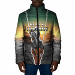 Nat Love Deadwood Dick Legendary Black Cowboy Padded Jacket Western Frontier Style With Native Southwest Pattern
