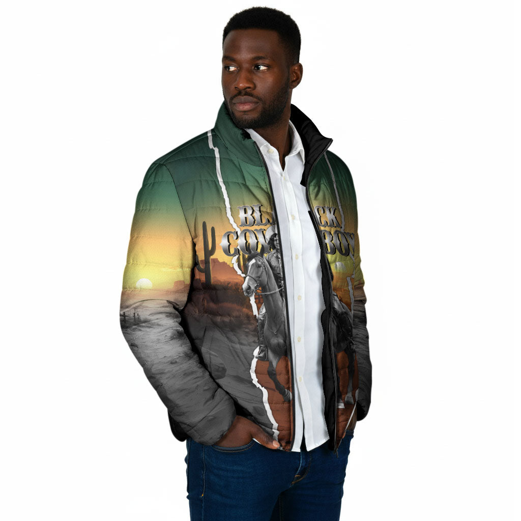 Nat Love Deadwood Dick Legendary Black Cowboy Padded Jacket Western Frontier Style With Native Southwest Pattern