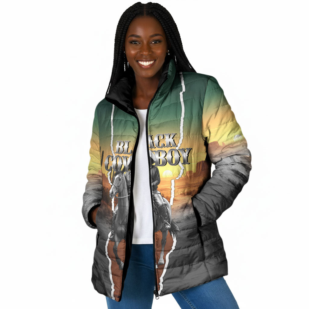 Nat Love Deadwood Dick Legendary Black Cowboy Padded Jacket Western Frontier Style With Native Southwest Pattern