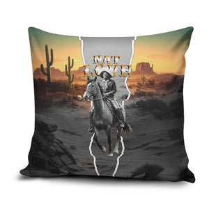 Nat Love Deadwood Dick Legendary Black Cowboy Pillow Cover Western Frontier Style With Native Southwest Pattern