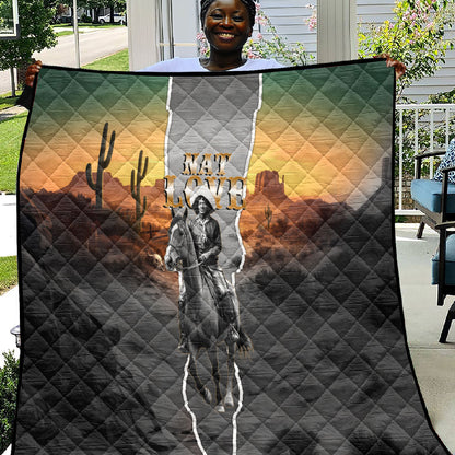 Nat Love Deadwood Dick Legendary Black Cowboy Quilt Western Frontier Style With Native Southwest Pattern