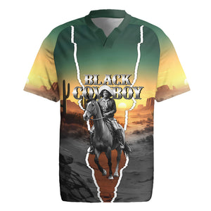 Nat Love Deadwood Dick Legendary Black Cowboy Rugby Jersey Western Frontier Style With Native Southwest Pattern