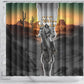Nat Love Deadwood Dick Legendary Black Cowboy Shower Curtain Western Frontier Style With Native Southwest Pattern