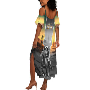 Nat Love Deadwood Dick Legendary Black Cowboy Summer Maxi Dress Western Frontier Style With Native Southwest Pattern