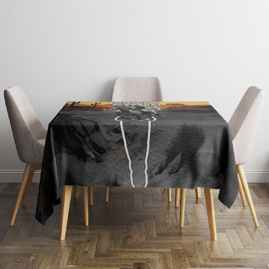 Nat Love Deadwood Dick Legendary Black Cowboy Tablecloth Western Frontier Style With Native Southwest Pattern