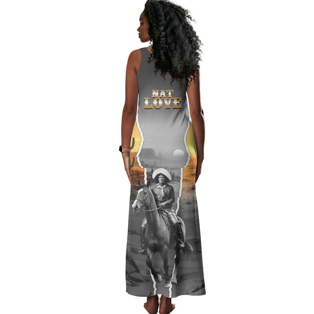Nat Love Deadwood Dick Legendary Black Cowboy Tank Maxi Dress Western Frontier Style With Native Southwest Pattern