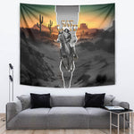 Nat Love Deadwood Dick Legendary Black Cowboy Tapestry Western Frontier Style With Native Southwest Pattern