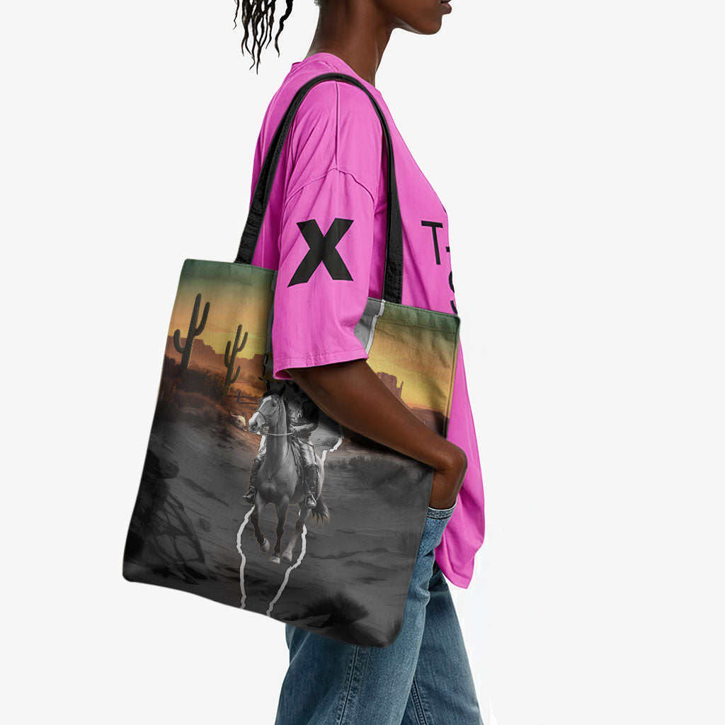 Nat Love Deadwood Dick Legendary Black Cowboy Tote Bag Western Frontier Style With Native Southwest Pattern