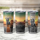 Nat Love Deadwood Dick Legendary Black Cowboy Tumbler Cup Western Frontier Style With Native Southwest Pattern