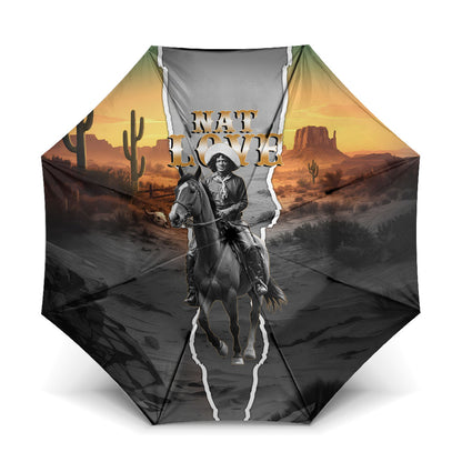 Nat Love Deadwood Dick Legendary Black Cowboy Umbrella Western Frontier Style With Native Southwest Pattern