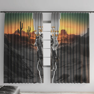 Nat Love Deadwood Dick Legendary Black Cowboy Window Curtain Western Frontier Style With Native Southwest Pattern