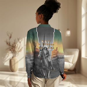 Nat Love Deadwood Dick Legendary Black Cowboy Women Casual Shirt Western Frontier Style With Native Southwest Pattern