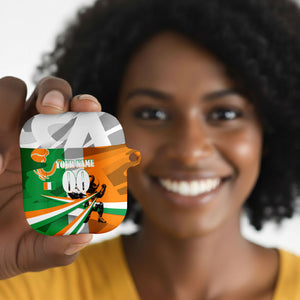 Personalized Ivory Coast Football Elephant Champion AirPods Case Cote d Ivoire Flag Colors Heritage