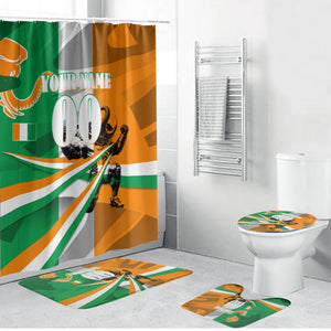 Personalized Ivory Coast Football Elephant Champion Bathroom Set Cote d Ivoire Flag Colors Heritage