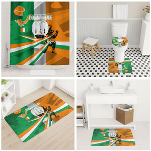 Personalized Ivory Coast Football Elephant Champion Bathroom Set Cote d Ivoire Flag Colors Heritage