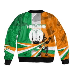 Personalized Ivory Coast Football Elephant Champion Bomber Jacket Cote d Ivoire Flag Colors Heritage