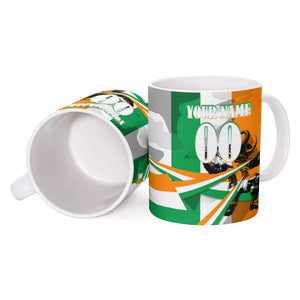 Personalized Ivory Coast Football Elephant Champion Ceramic Mug Cote d Ivoire Flag Colors Heritage