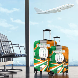 Personalized Ivory Coast Football Elephant Champion Luggage Cover Cote d Ivoire Flag Colors Heritage
