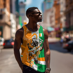 Personalized Ivory Coast Football Elephant Champion Men Tank Top Cote d Ivoire Flag Colors Heritage