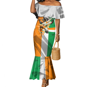 Personalized Ivory Coast Football Elephant Champion Mermaid Dress Cote d Ivoire Flag Colors Heritage