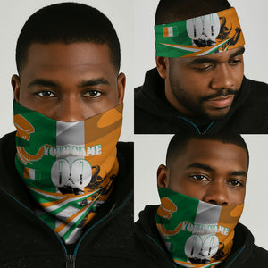 Personalized Ivory Coast Football Elephant Champion Neck Gaiter Cote d Ivoire Flag Colors Heritage