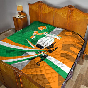 Personalized Ivory Coast Football Elephant Champion Quilt Cote d Ivoire Flag Colors Heritage
