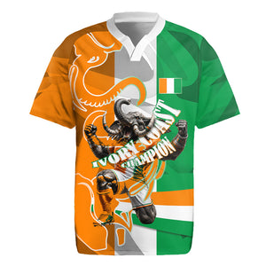 Personalized Ivory Coast Football Elephant Champion Rugby Jersey Cote d Ivoire Flag Colors Heritage