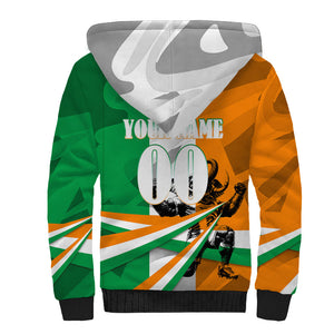 Personalized Ivory Coast Football Elephant Champion Sherpa Hoodie Cote d Ivoire Flag Colors Heritage