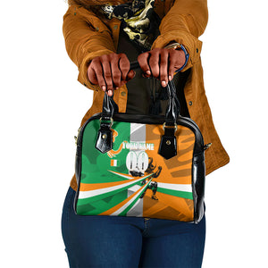 Personalized Ivory Coast Football Elephant Champion Shoulder Handbag Cote d Ivoire Flag Colors Heritage