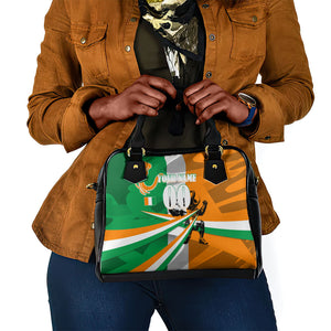 Personalized Ivory Coast Football Elephant Champion Shoulder Handbag Cote d Ivoire Flag Colors Heritage