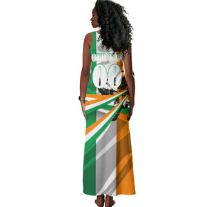 Personalized Ivory Coast Football Elephant Champion Tank Maxi Dress Cote d Ivoire Flag Colors Heritage