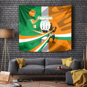 Personalized Ivory Coast Football Elephant Champion Tapestry Cote d Ivoire Flag Colors Heritage