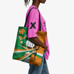 Personalized Ivory Coast Football Elephant Champion Tote Bag Cote d Ivoire Flag Colors Heritage