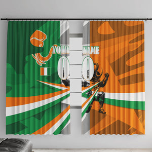 Personalized Ivory Coast Football Elephant Champion Window Curtain Cote d Ivoire Flag Colors Heritage
