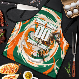 Personalized Ivory Coast Football Apron Les Elephants Swirl Pattern Heritage Mascot Art