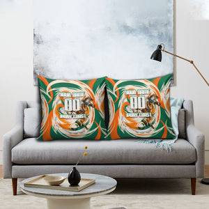 Personalized Ivory Coast Football Pillow Cover Les Elephants Swirl Pattern Heritage Mascot Art
