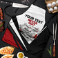 Personalized Tuskegee Airmen Apron Red Tails P-51 Mustang WWII Aviation Never Quit