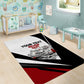 Personalized Tuskegee Airmen Area Rug Red Tails P-51 Mustang WWII Aviation Never Quit
