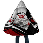 Personalized Tuskegee Airmen Cloak Red Tails P-51 Mustang WWII Aviation Never Quit
