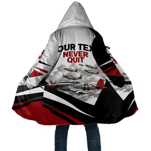 Personalized Tuskegee Airmen Cloak Red Tails P-51 Mustang WWII Aviation Never Quit
