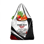 Personalized Tuskegee Airmen Grocery Bag Red Tails P-51 Mustang WWII Aviation Never Quit