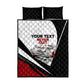 Personalized Tuskegee Airmen Quilt Bed Set Red Tails P-51 Mustang WWII Aviation Never Quit