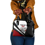 Personalized Tuskegee Airmen Shoulder Handbag Red Tails P-51 Mustang WWII Aviation Never Quit