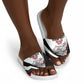 Personalized Tuskegee Airmen Slide Sandals Red Tails P-51 Mustang WWII Aviation Never Quit