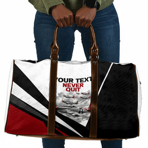 Personalized Tuskegee Airmen Travel Bag Red Tails P-51 Mustang WWII Aviation Never Quit