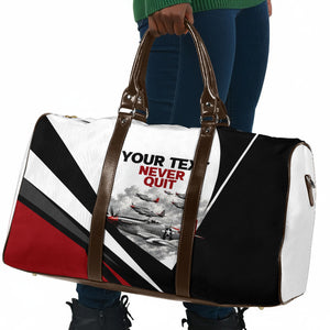 Personalized Tuskegee Airmen Travel Bag Red Tails P-51 Mustang WWII Aviation Never Quit