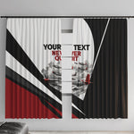 Personalized Tuskegee Airmen Window Curtain Red Tails P-51 Mustang WWII Aviation Never Quit
