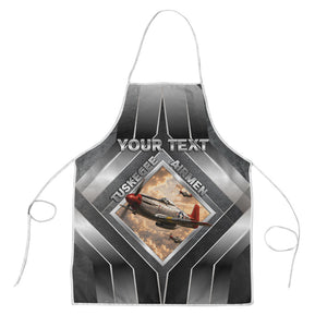 Personalized Tuskegee Airmen Apron Vintage WWII Aviation History Graphic Art