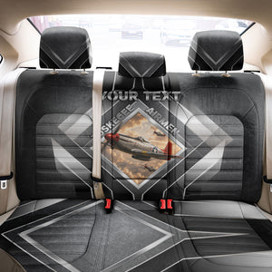Personalized Tuskegee Airmen Back Car Seat Cover Vintage WWII Aviation History Graphic Art